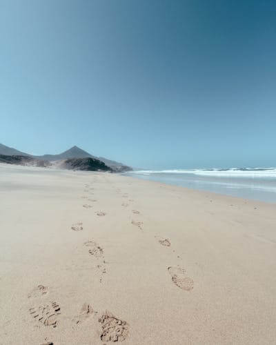 Footprints in the sand