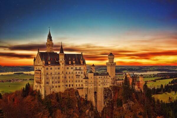 Neuschwanstein Castle in Bavaria, Germany